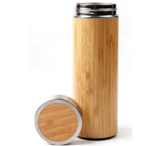 Bamboo Stainless Steel Water Bottle Vacuum Insulated